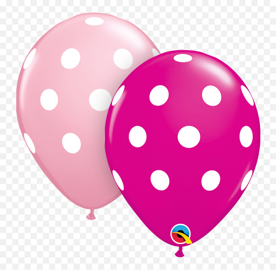 Big Polka Dots Latex Balloons - Pink Polka Dot Balloons Emoji,Emoji Changuito