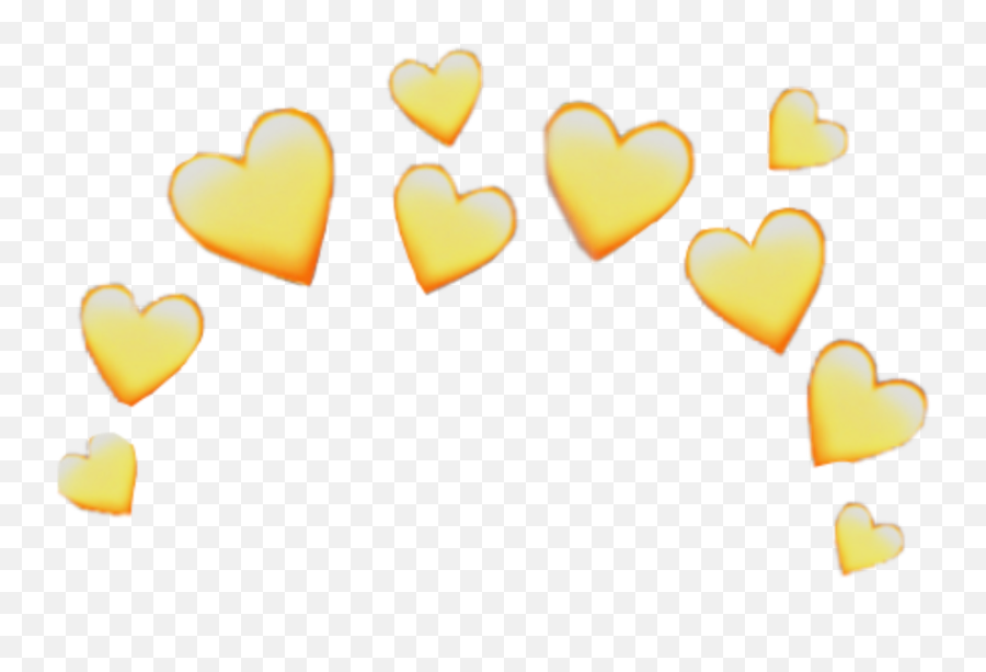 Yellow Crownheart Heart Emojis Trends Tumblr Aesthetic - Purple Heart Emojis Transparent,Yellow Emojis
