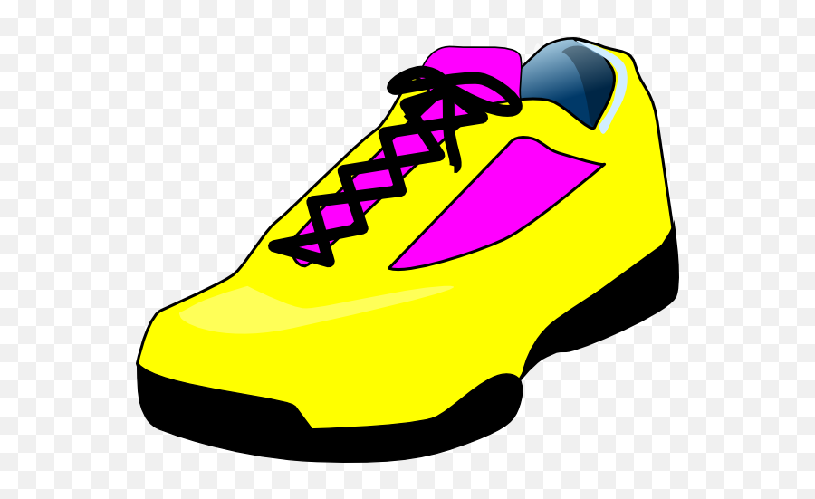 Yellow Shoe Clip Art At Vector Clip Art Clipartcow - Shoeclip Art Emoji,Kids Emoji Shoes