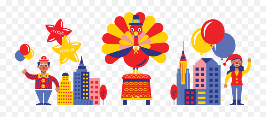 Macys Thanksgiving Day Parade Clipart - Thanksgiving Day Parade Clipart Emoji,Parade Emoji
