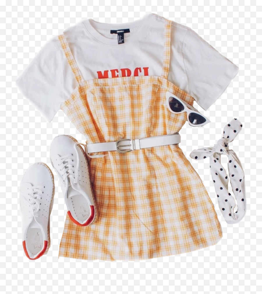 Outfit Yellow Dress Headband Shoes - Vsco Aesthetic Outfits Emoji,Emoji Outfit