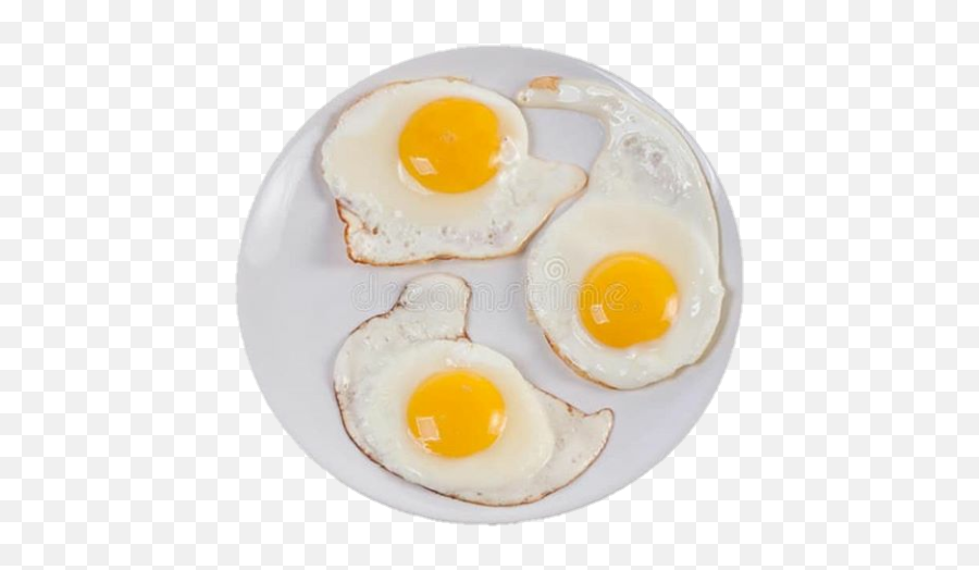 Eggs Egg Sunnysideup Breakfast Lunch Brunch Morning Pla - Sunny Side Up Eggs On Plate Emoji,Brunch Emoji