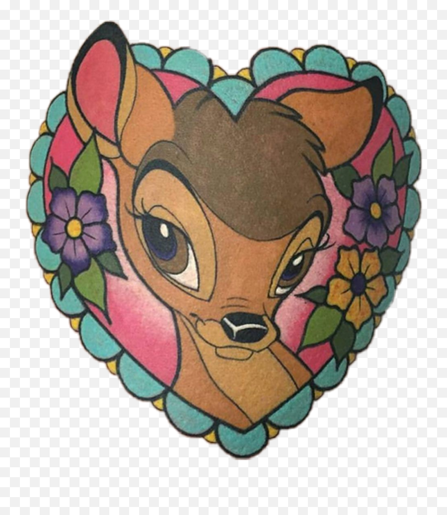 Bambi - Sticker By Amber Borden Traditional Disney Tattoo Emoji,Bambi Emoji