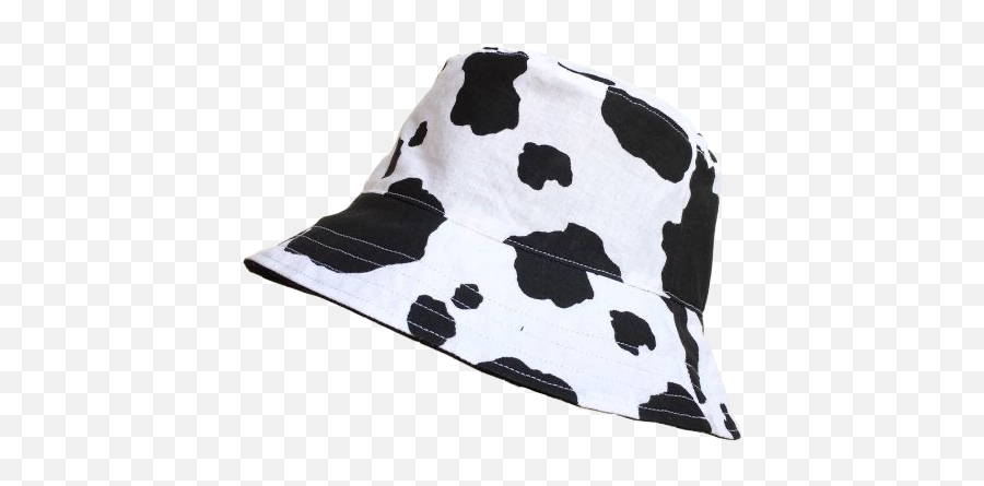Trending - Cow Print Bucket Hat Aesthetic Emoji,White Emoji Bucket Hat