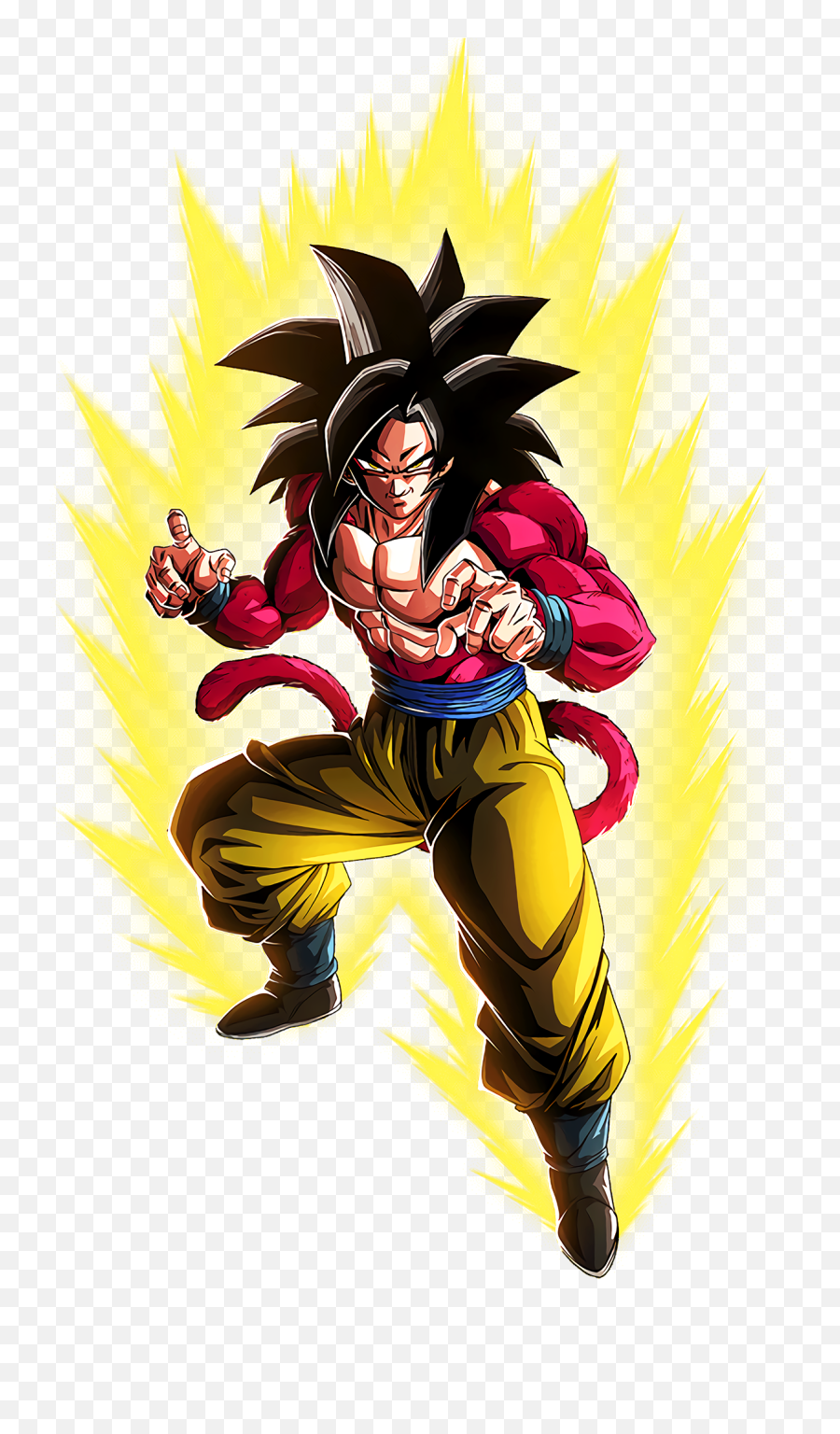 The Point Of The Strongest Saiyan Ssj4 Goku Gt Render - Dokkan Battle Lr Ssj4 Goku Emoji,Goku Emoji
