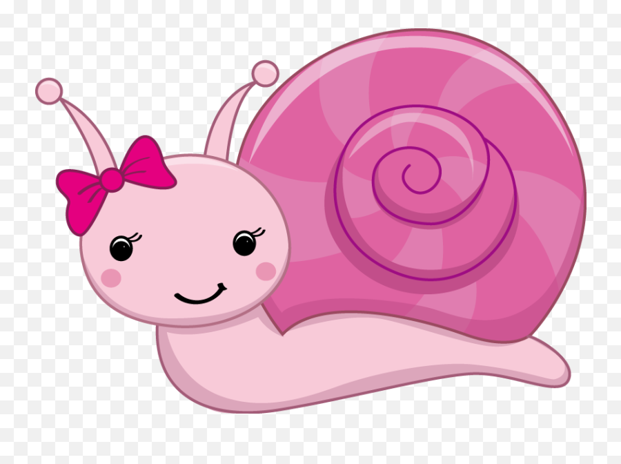 Pretty Pink Girly Jungle Animals - Cute Girl Snail Clipart Emoji,Girly Emoji