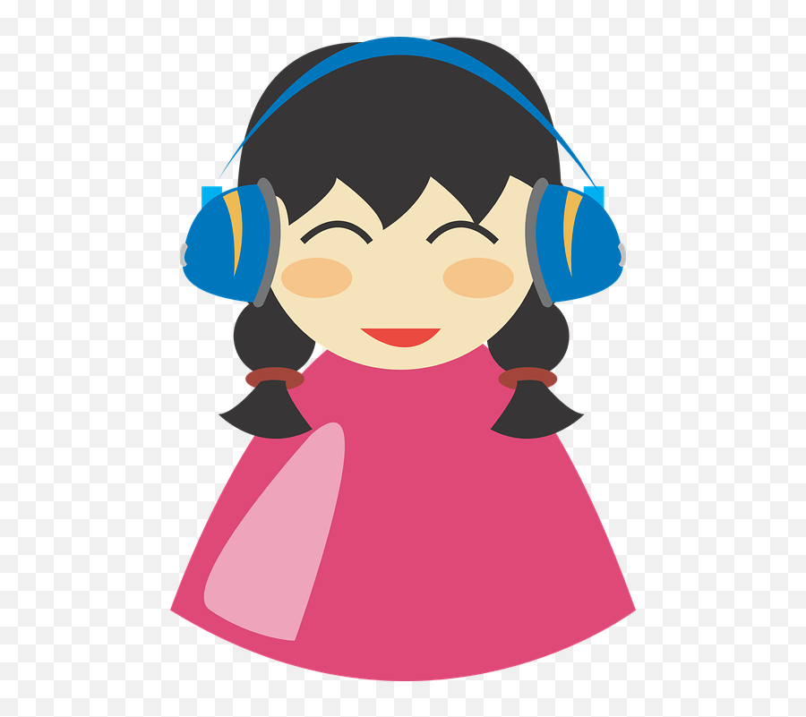 Headphone Earphones Listening - Girl Headphones Clipart Emoji,Listen Emoji