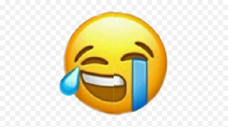 Weird Smile Cry Crying Emoji - Cry And Smile Emoji,Crying Emoji Text