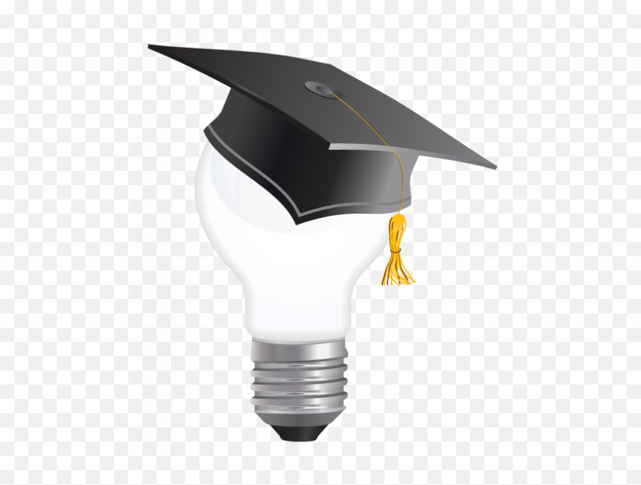 Graduation Cap Clipart - Light Bulb With Graduation Cap Emoji,Graduation Hat Emoji
