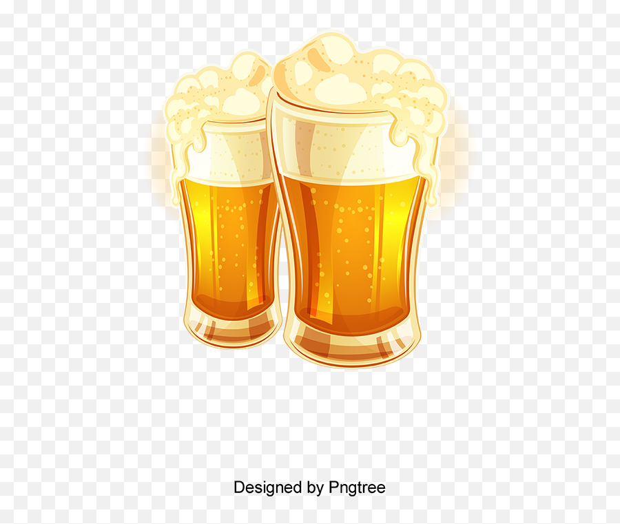 Vector Hand Painted Beer Vector Hand - Vector Transparent Background Beer Glass Emoji,Beer Cheers Emoji