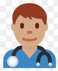 Man Health Worker Emoji With Medium Skin Tone Meaning - Black Male Doctor Emoji,Nurse Emoji