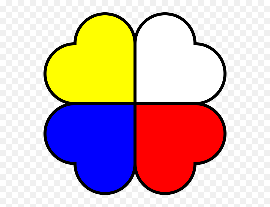 Mondrian Svg Kleeblatt - Clip Art Emoji,Meaning Of Heart Emojis