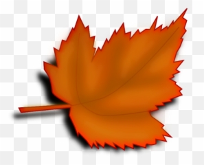 Oranje Vallen Blad Vector Afbeelding - Tree Leaves Clip Art Emoji