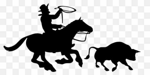 Cowboy Riding A Horse Chasing Bull Sticker - Gaucho Argentino Gauchos Vector Emoji,Flag Horse Lady Music Emoji