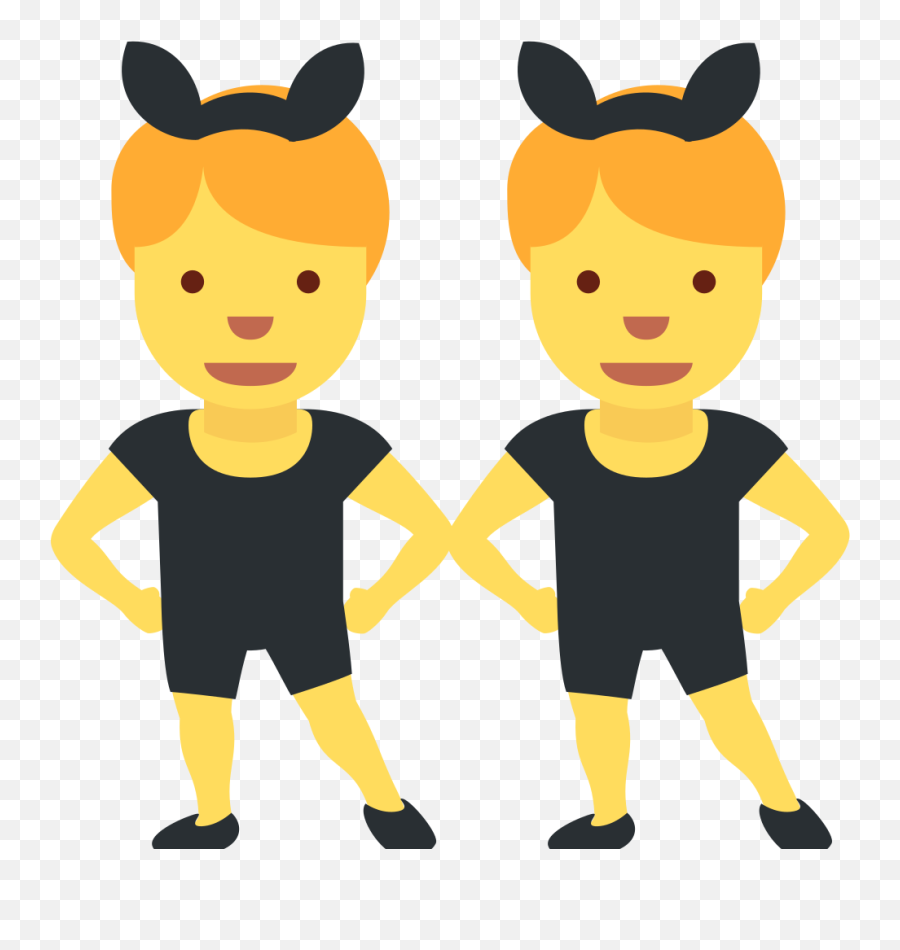 Twemoji12 1f46f - Cartoon Emoji,Pin And Boy Emoji