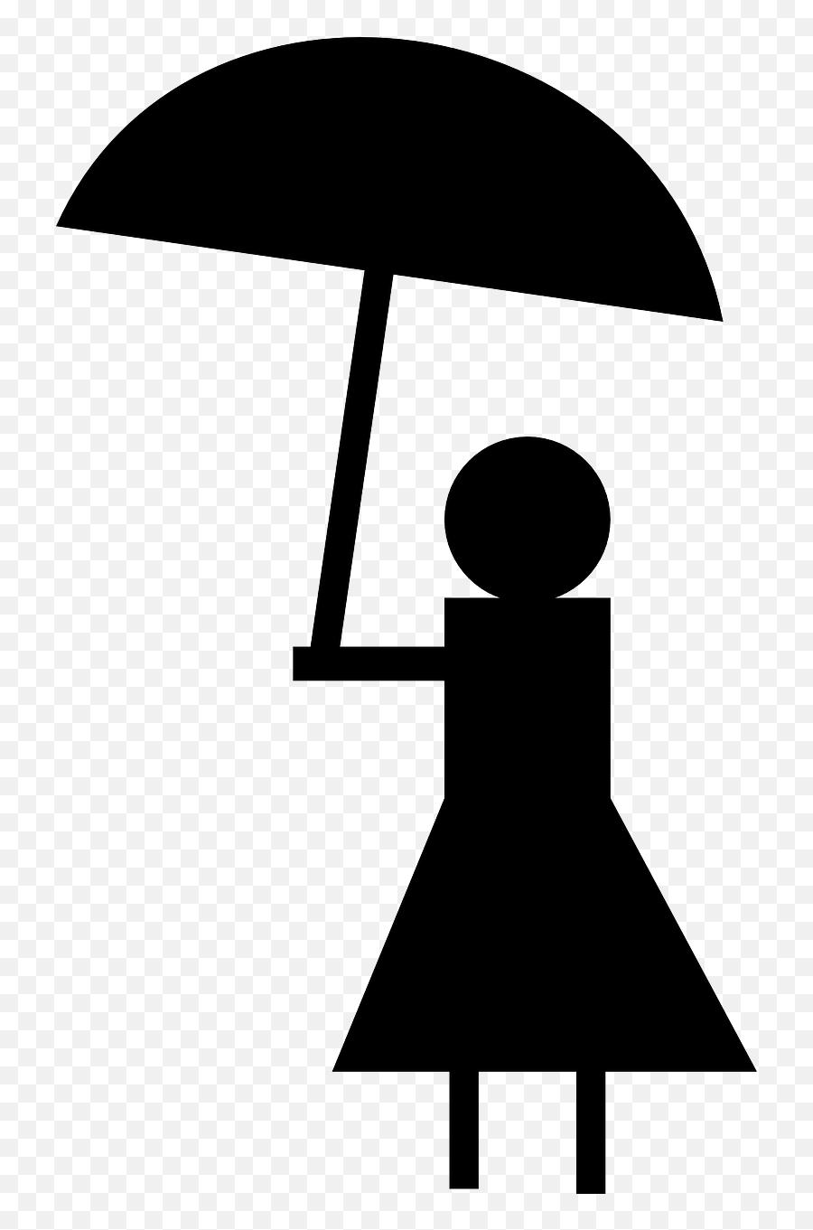 Umbrella Lady Silhouette Figure Holding - Silhouette Of Lady Holding Umbrella Emoji,Umbrella Sun Emoji