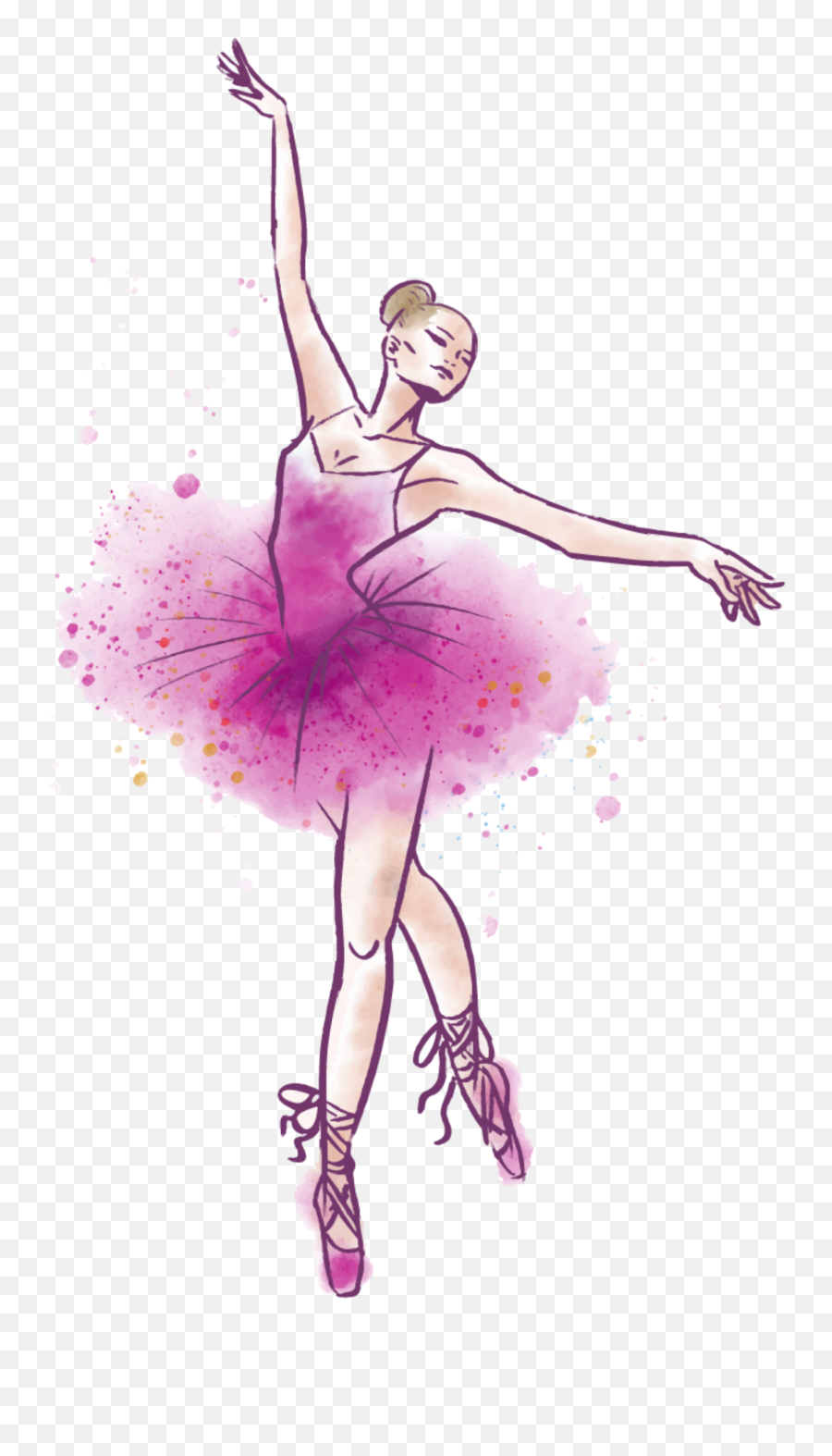 Free - Watercolor Ballerina Png Emoji,Male Dancer Emoji
