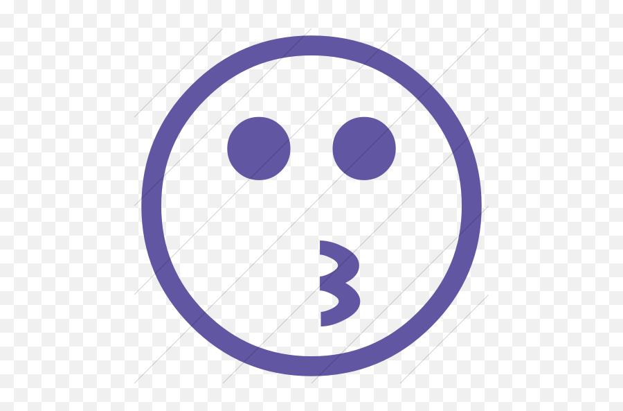Simple Purple Classic Emoticons Kissing - Emoji Domain,Kissing Emoticons