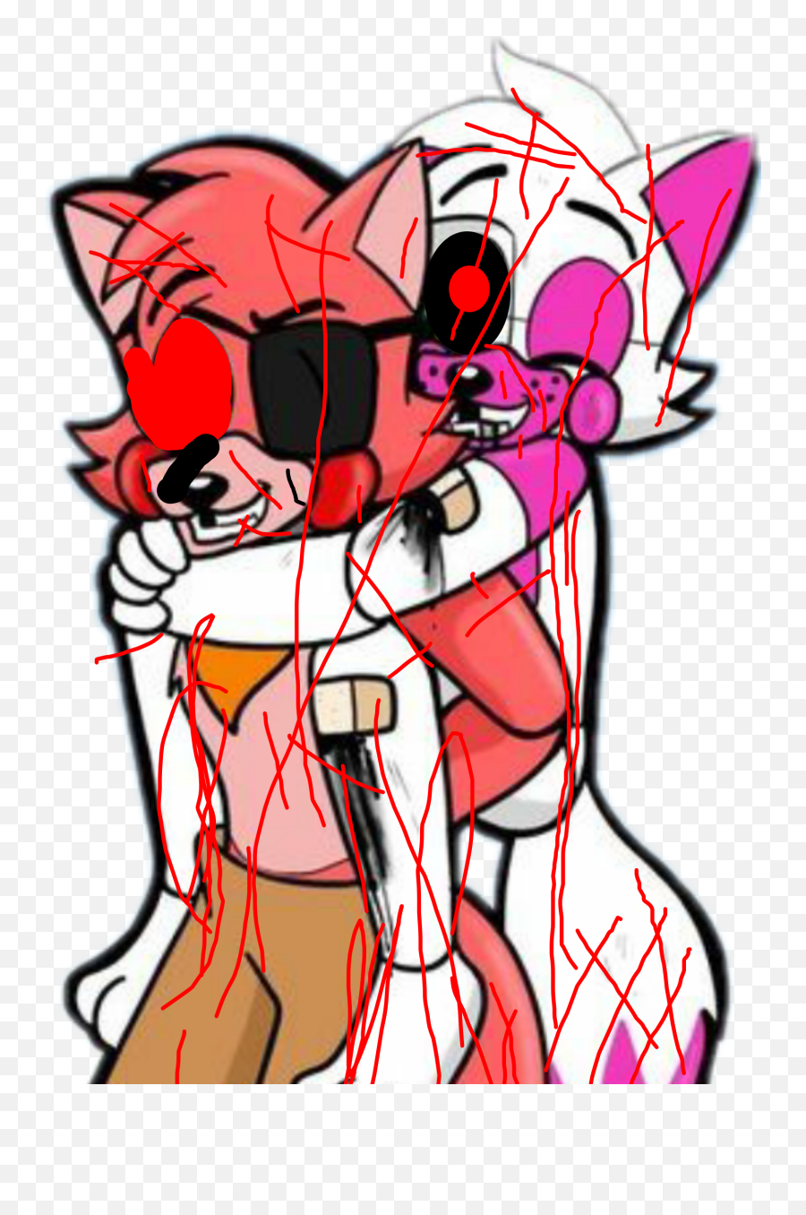 Foxy Jr And Stuart Funtime Exe - Cacartoon Foxy Jr And Stuart Emoji,Foxy Emoji