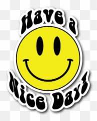 Have A Nice Day Smiley Face Emoji Vinyl Die Cut Sticker - Emoji For Have A Nice Day,Emoji Signs