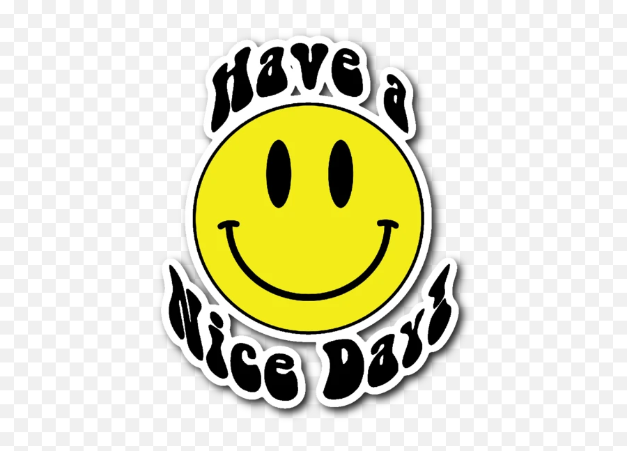 Have A Nice Day Smiley Face Emoji Vinyl Die Cut Sticker - Emoji For Have A Nice Day,Emoji Signs