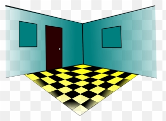 Room Interior Blue Walls Black - Floor Clipart Emoji