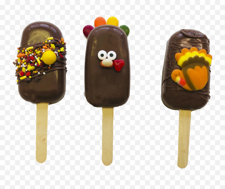 Thanksgiving Cakesicles - Ice Cream Bar Emoji,Emoji Candy Table