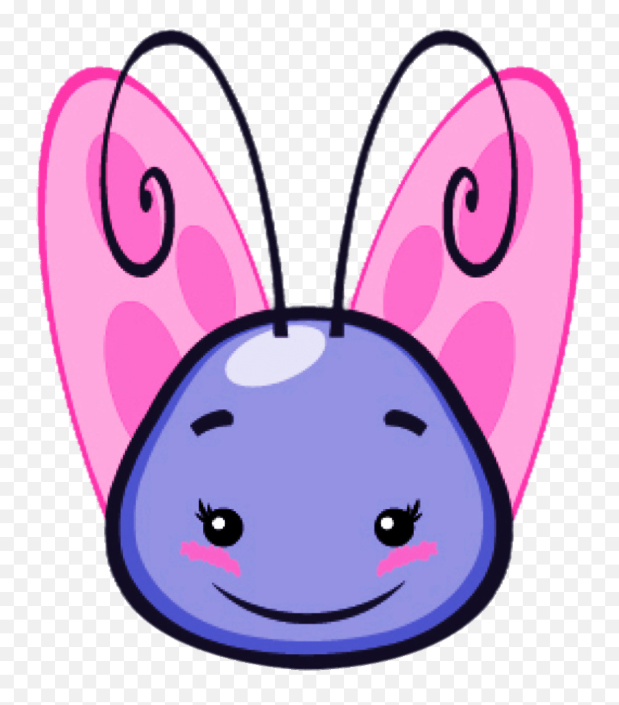 Butterfly Head Clipart - Borboletinha Da Galinha Pintadinha Emoji,Ponytail Emoji