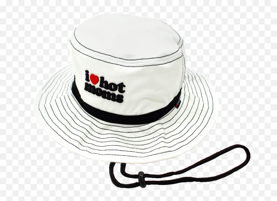 I Heart Hot Moms White Bucket Hat - Heart Hot Moms Danny Duncan Hat Emoji,White Emoji Bucket Hat