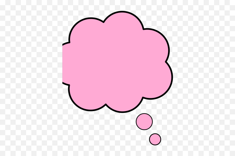 Thought Bubble Pink Png Svg Clip Art For Web - Download Pink Thought Bubble Transparent Emoji,Thought Bubble Emoji