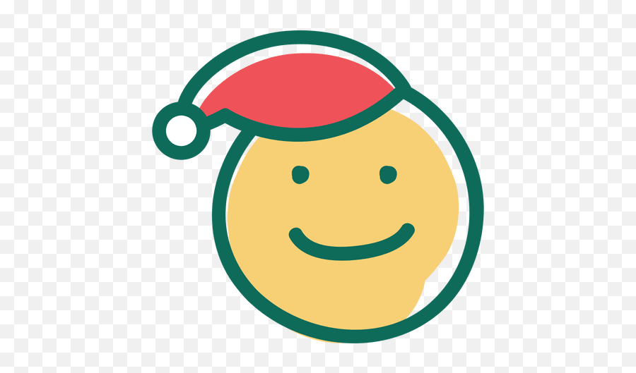 Smile Santa Claus Hat Face Emoticon 16 - Smiley Emoji,Christmas Lights Emoji