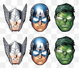 The Avengers Party Masks Pk8 - Emoji