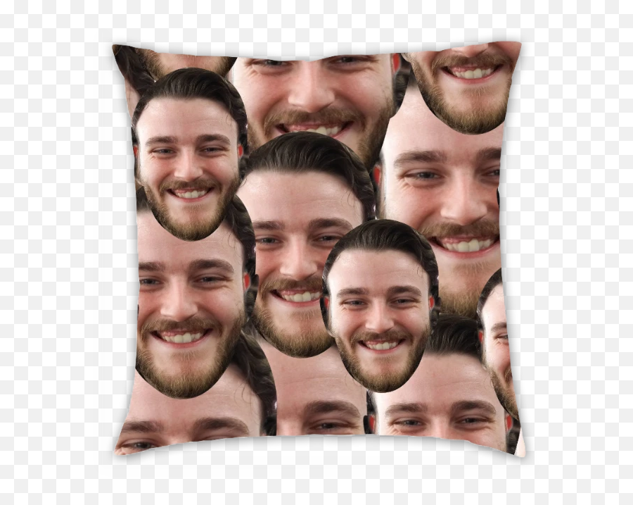 Personalised Multi Face Photo Cushion - Man Emoji,Emoji Face Pillow