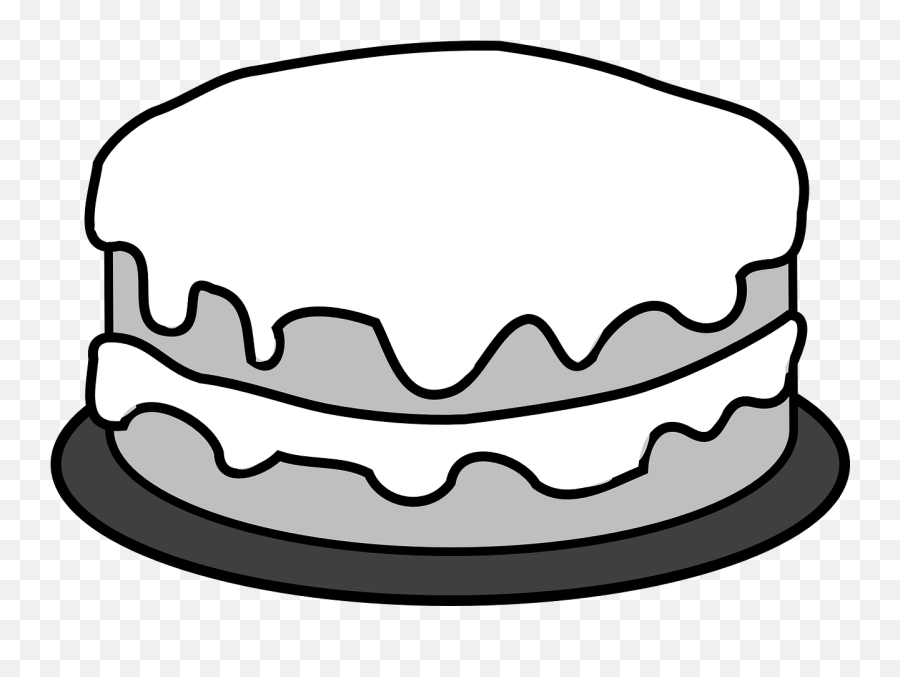 Cake Birthday Sugar Icing Party Dessert - Cake Clipart Black And White Emoji,Unicorn Emoji Cake
