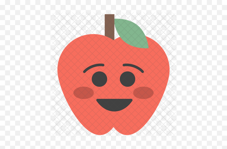 Smiling Apple Emoji Icon Of Flat Style - Icon,Apple Laughing Emoji