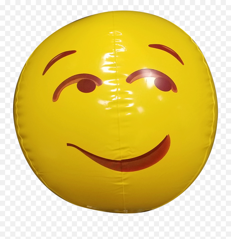 Emoji Beach Ball Smirk - Smiley,Smirk Emoji Transparent