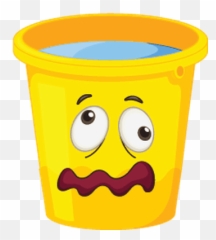 Scared Face Buckets With Faces Clipart The Arts Media - Buckets Clip Art Emoji,Scared Face Emoji