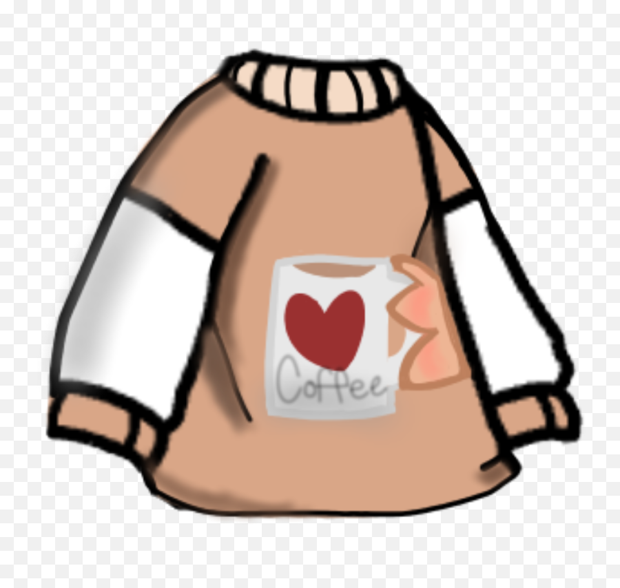 Gacha Clothes Shirt Sweater Coffee - Cartoon Emoji,Emoji Shirt For Guys