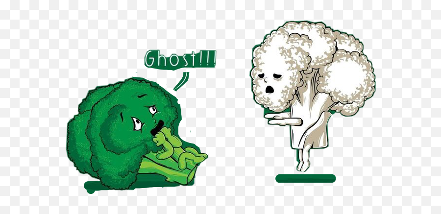 Broccoli Cauliflower Funny Meme Veggies - Vegetables Humour Emoji,Cauliflower Emoji