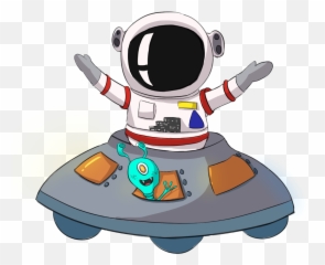 Astronaut Alien Ship Freetoedit Picsart Cute Kawaii - Astronaut Cartoon Transparent Background Emoji,Astronaut Emoji