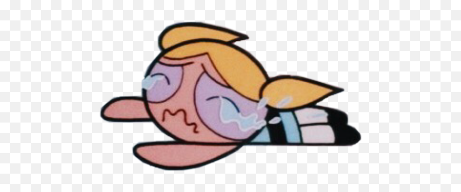Angel Kawaii Cry Sad Aesthetic Cartoon - Sad Powerpuff Girls Aesthetic Emoji,Korean Crying Emoji