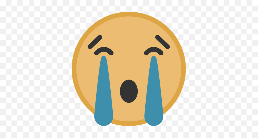 Yellow Sobbing Face Graphic - Justine Roi And Shaina Emoji,Wednesday Emoji