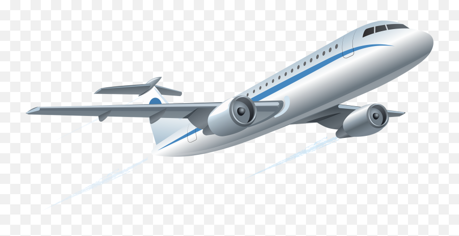 Plane Clipart Airline Jet Plane - Transparent Background Airplane Png Emoji,Plane Flag One Emoji