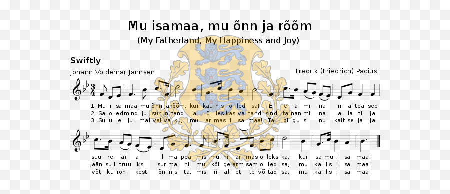 Estonian Anthem Sheet Music - Number Emoji,Emoticons Text Symbols List