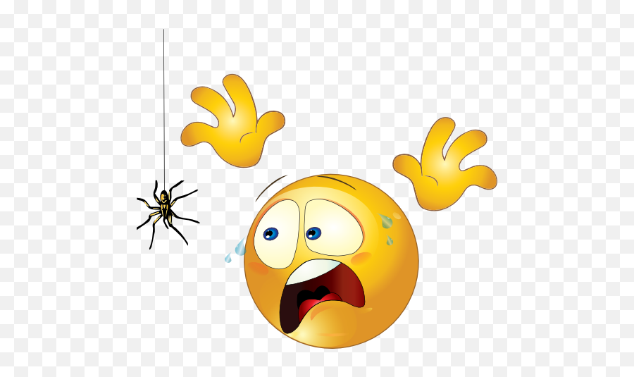 Pin - Clipart Emoticon Scared Emoji,Spider Emoji