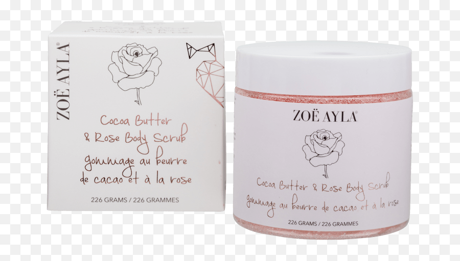 Zoe Ayla Cocoa Butter Rose Body Scrub - Zoe Ayla Cocoa Butter And Rose Body Scrub Emoji,Butter Emoji