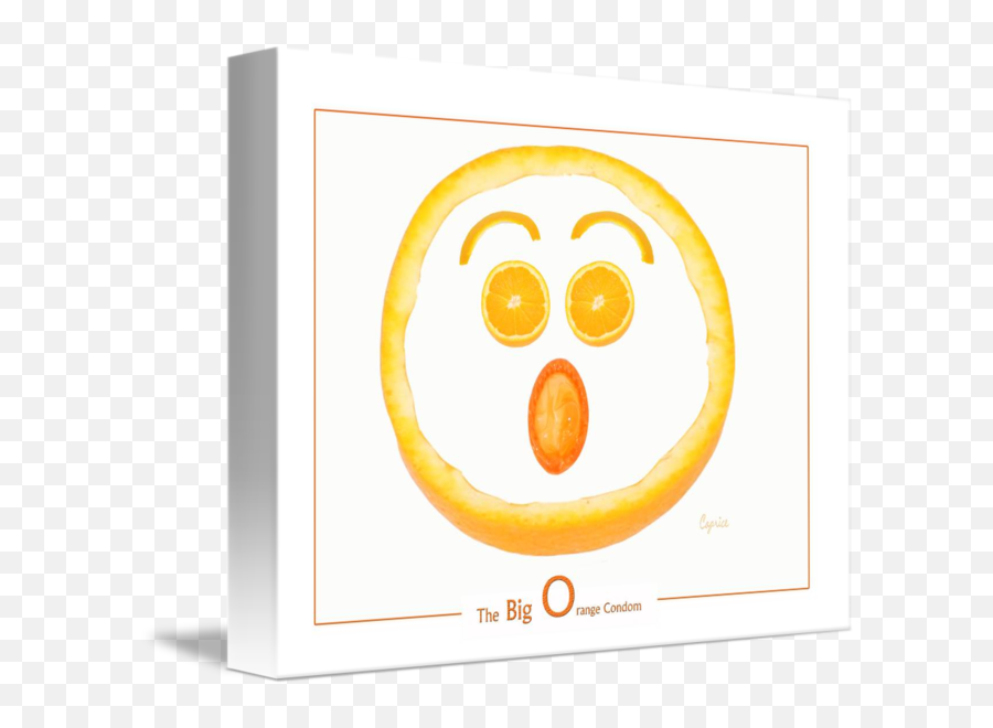 The Big Orange Condom By Caprice Chaser - Circle Emoji,O/ Emoticon