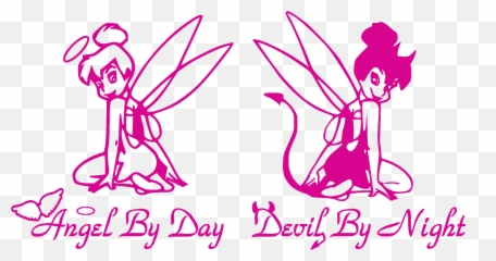Night Clipart Devil Picture 1740962 Night Clipart Devil - Tinker Bell Angel By Day Emoji,Angel Devil Emoji