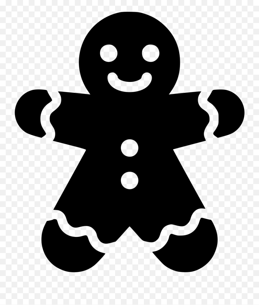 Svg Simple Transparent Png Clipart - Gingerbread Man Svg Free Emoji,Gingerbread Man Emoji