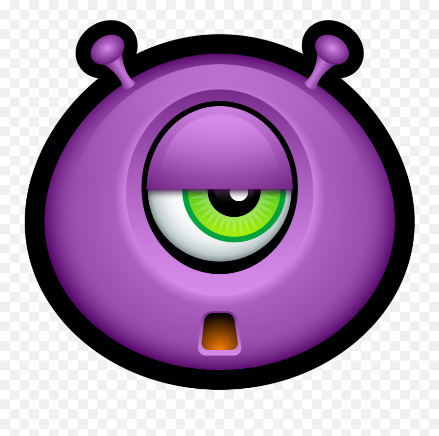 Monster Mike Smiley Face Alien - Icons Monster Emoji,Alien Face Emoticon